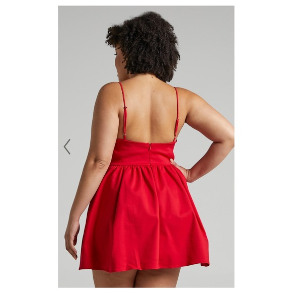 NEW ShowPo You Got Nothing To Prove Strappy A-Line Mini Dress Red Sz 4 Valentine - Picture 3 of 10